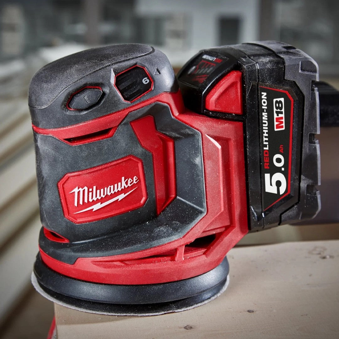 Milwaukee M18BOS125-0 18V 125mm Compact Random Orbital Sander (Body Only)