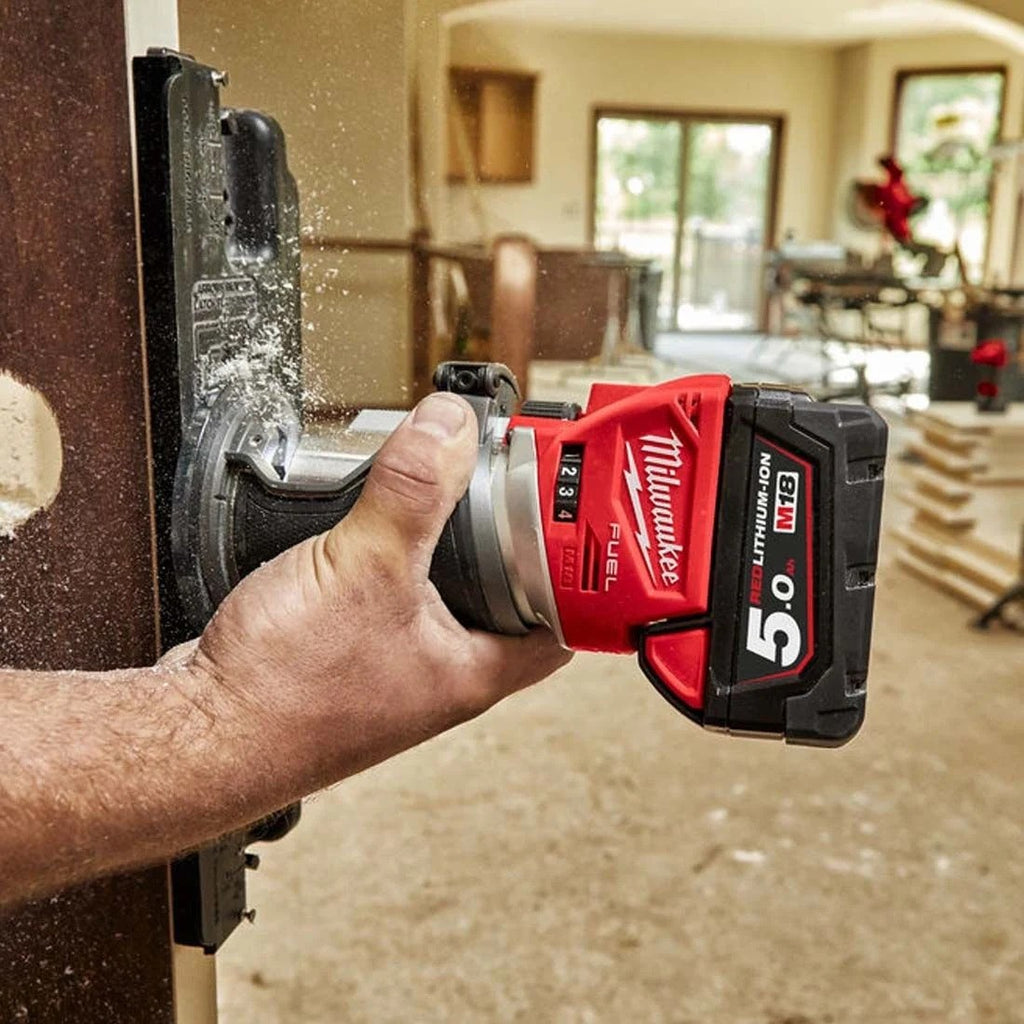 Milwaukee M18FTR-0X 18V Fuel Cordless Trim Router with Accessories (Body Only)