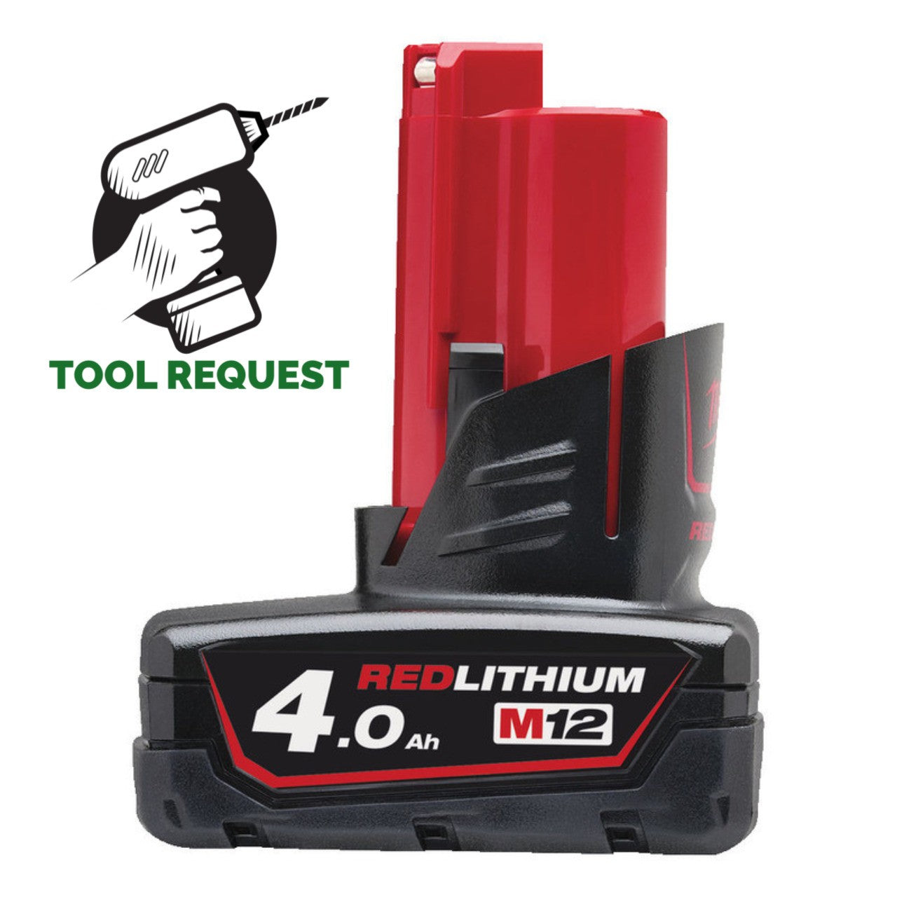 Milwaukee M12B4 12V 4.0Ah RedLithium-Ion Battery