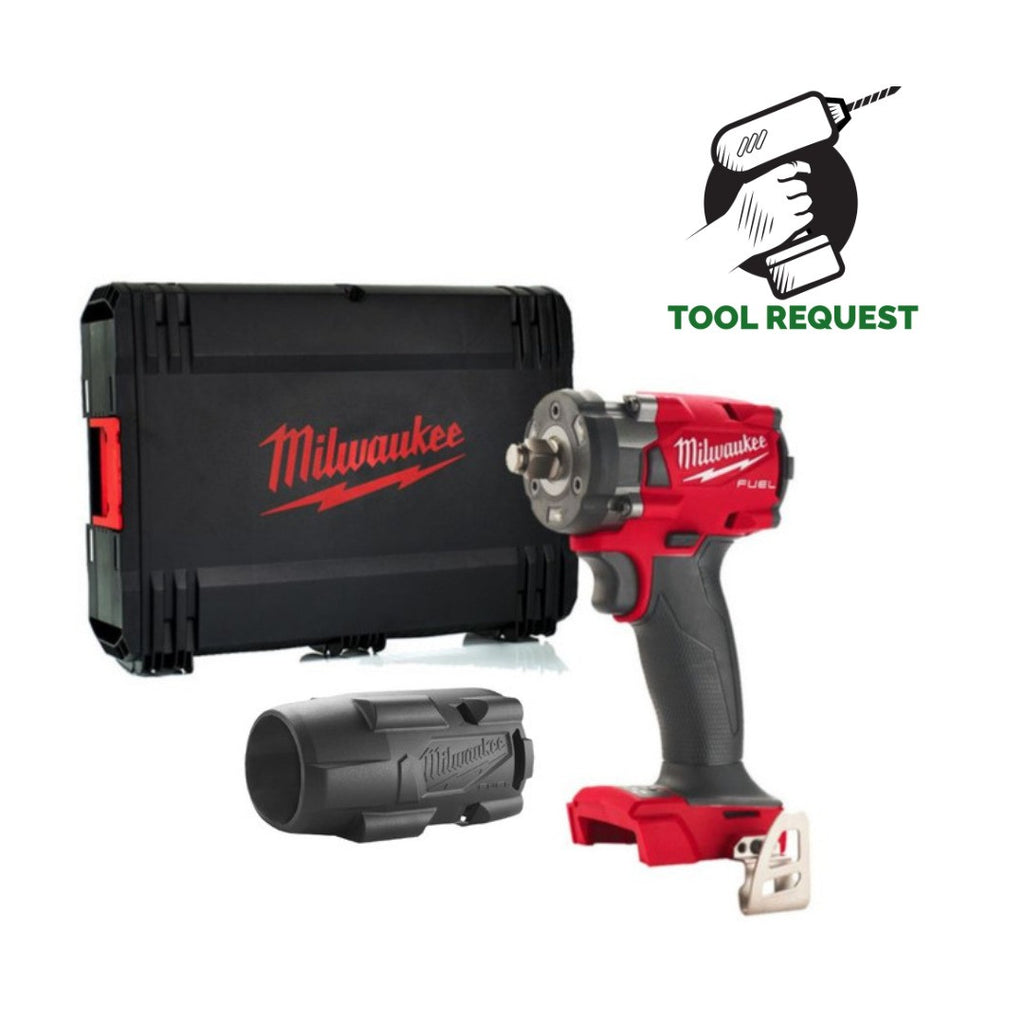Milwaukee M18FIW2F38-0X 18V Fuel Compact 3/8" Impact Wrench, Case and Sleeve