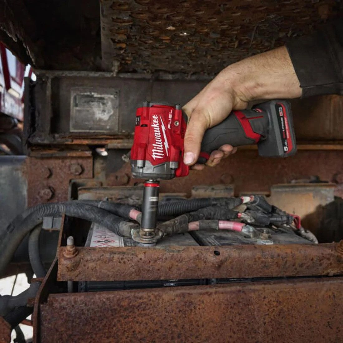 Milwaukee M12FCIWF12G3-502X 12v Fuel 1/2" Compact Impact Wrench Kit - 2 x 5.0ah