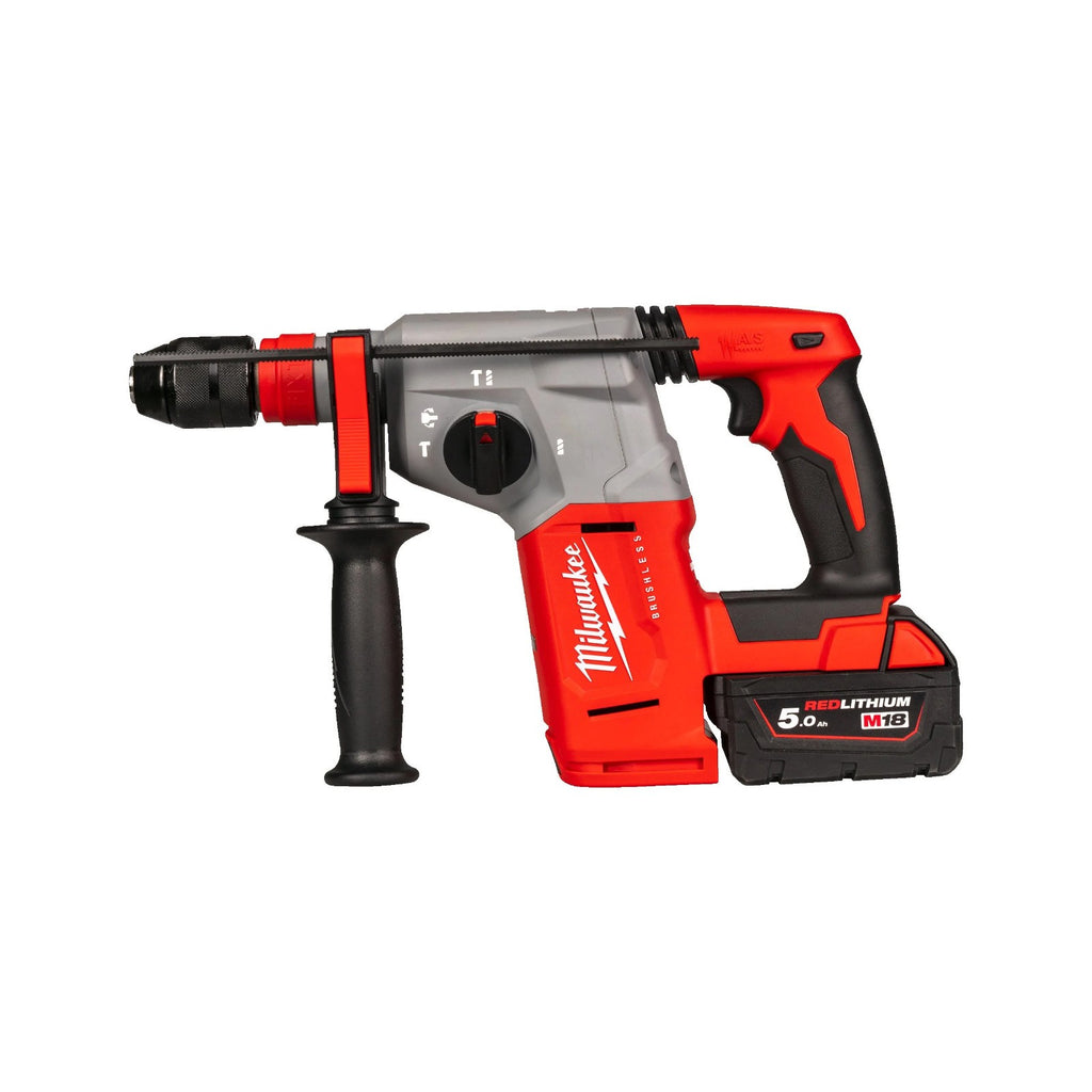 Milwaukee M18BLHX-501X 18v Brushless 4 Mode 26mm SDS-Plus Hammer, Fixtec Chuck