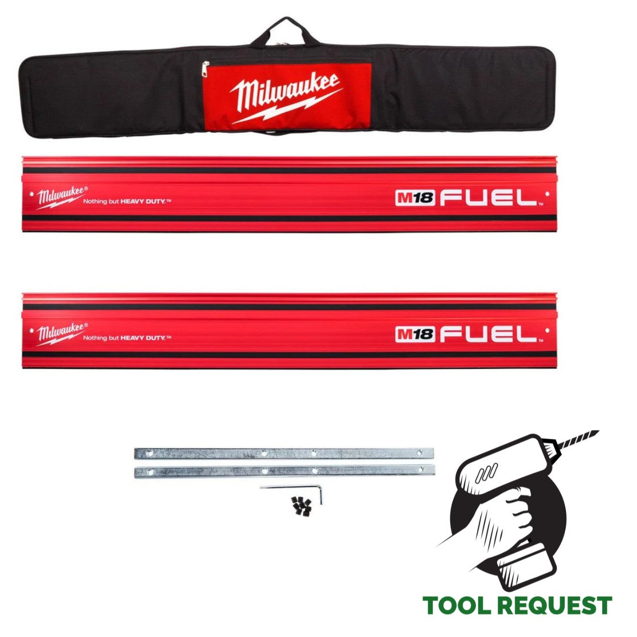 Milwaukee 4932480906 GR-KIT Guide Rail Kit 2 x 1.4m Rails, Bag and Joining Bar