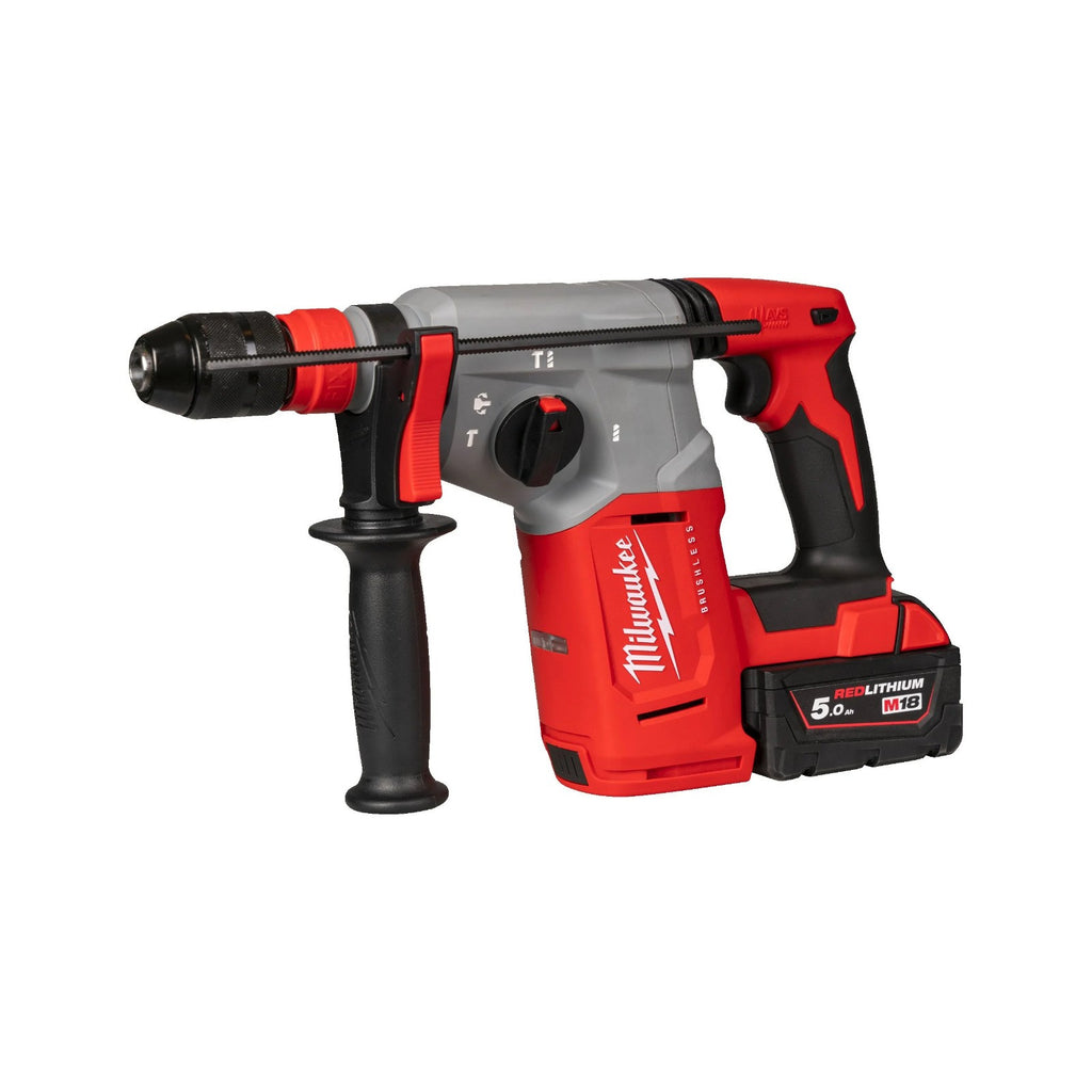 Milwaukee M18BLHX-501X 18v Brushless 4 Mode 26mm SDS-Plus Hammer, Fixtec Chuck