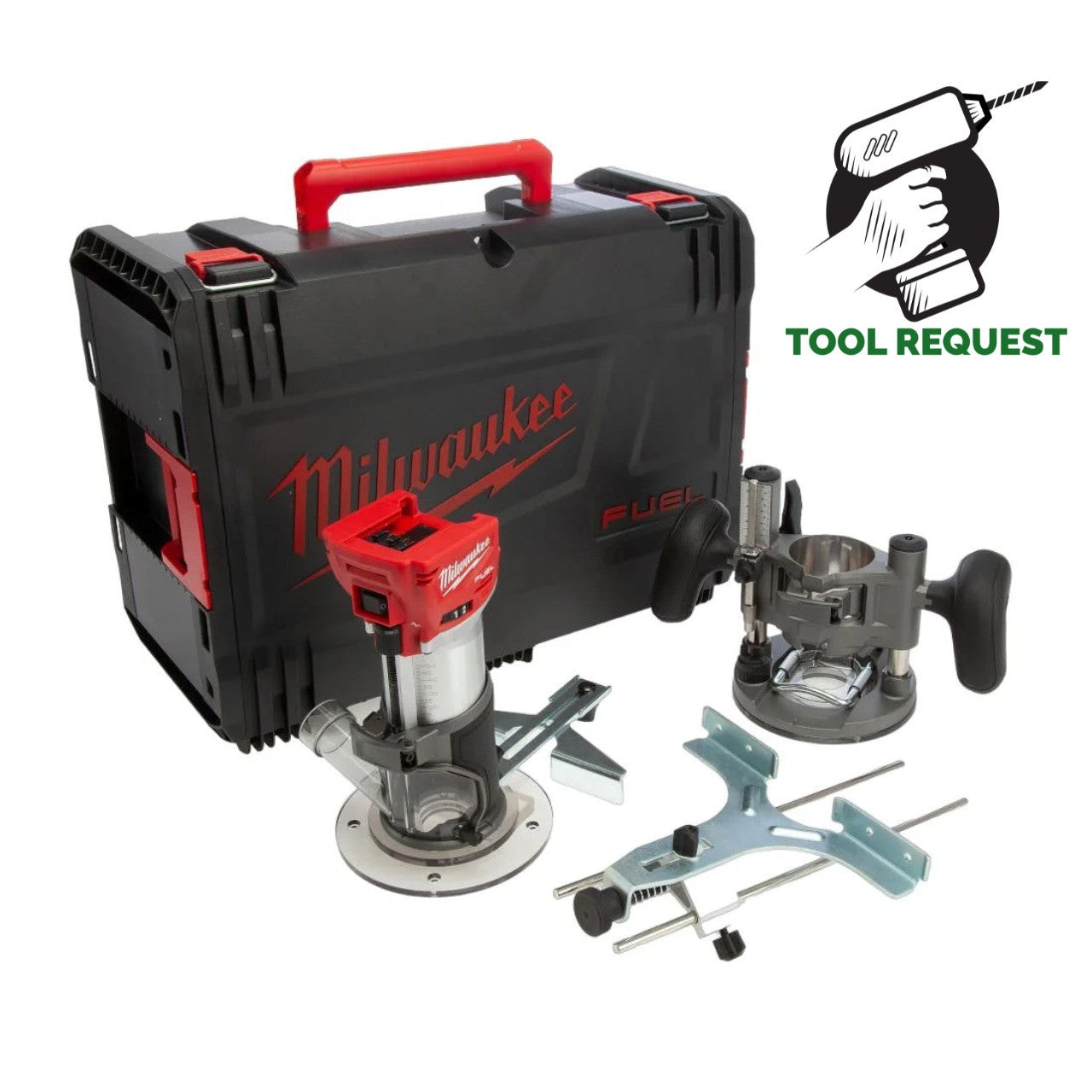 Milwaukee M18FTR-0X 18V Fuel Cordless Trim Router with Accessories (Body Only)