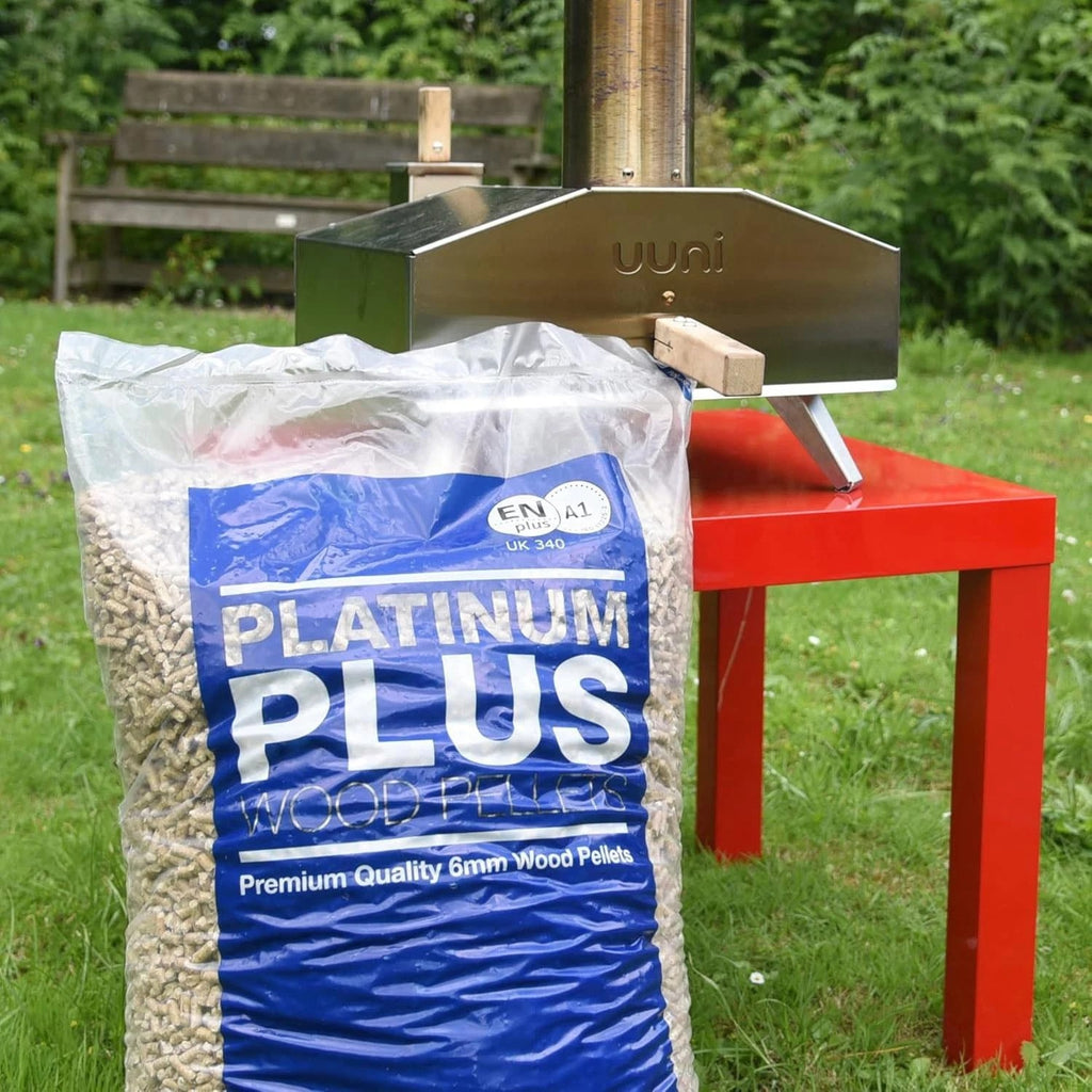 Platinum Plus Wood Pellets 15kg Bag 6mm for Pizza Ovens, Fire Pit and BBQ