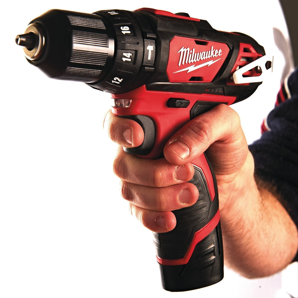 Milwaukee M12BPD-202C 12v Sub Compact Hammer Drill Kit - 2 x 2.0ah Batteries