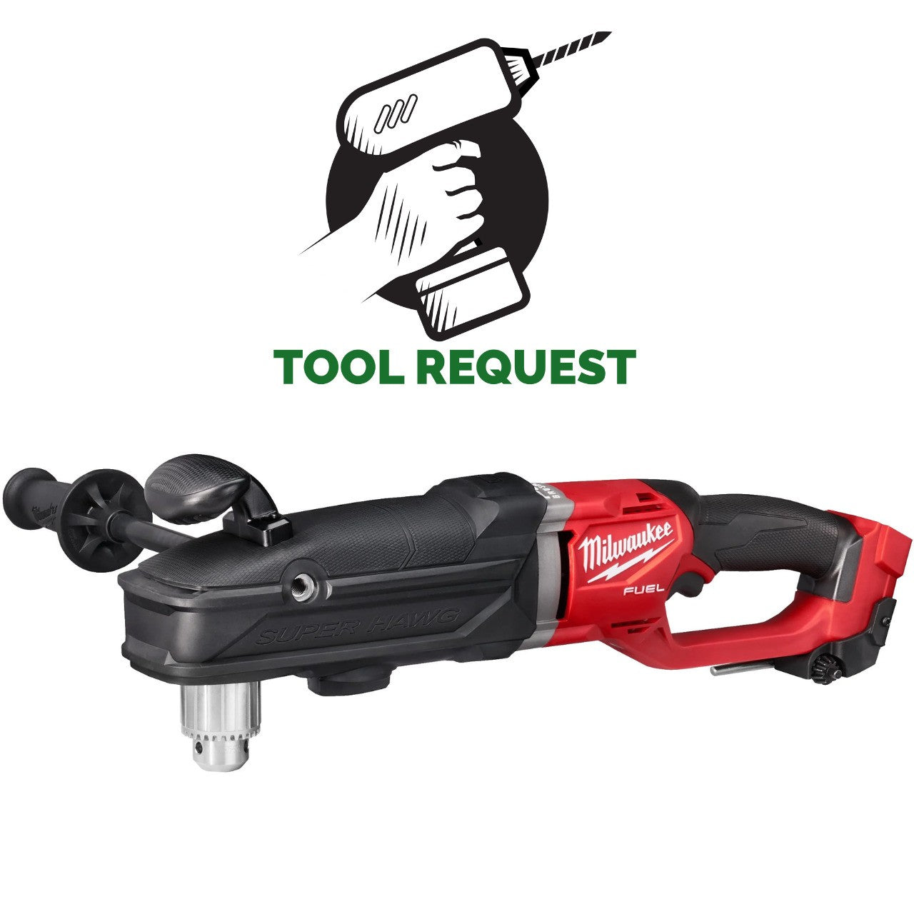 Milwaukee M18FRAD2-0 18V Fuel Super Hawg Right Angle Drill Driver (Body Only)