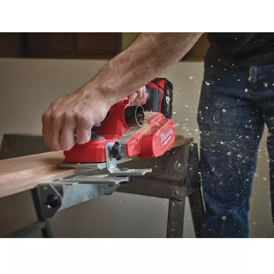 Milwaukee M18BP-402C 18V 82mm Planer 2x 4.0Ah Batteries, Charger and Case