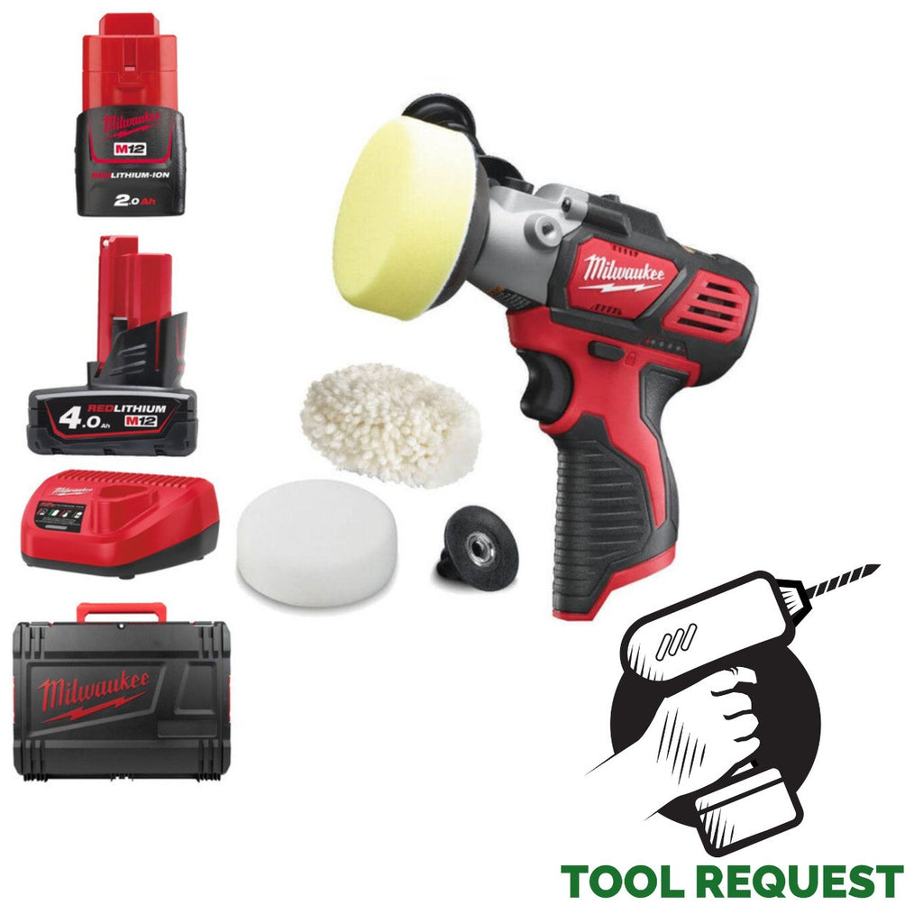 Milwaukee M12BPS-421X 12V Compact Polisher/Sander Kit 1 x 2.0Ah / 1 x 4.0Ah