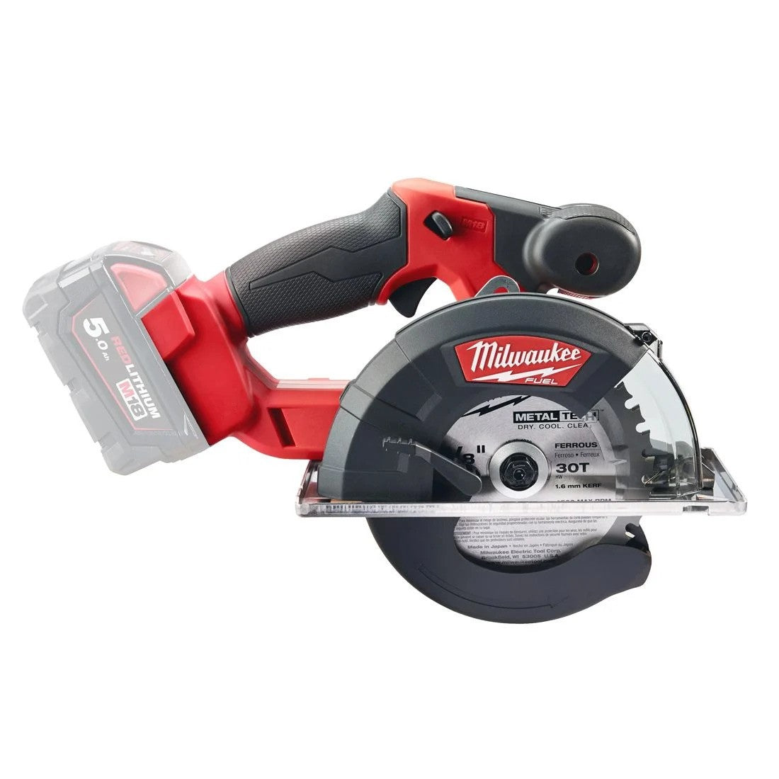 Milwaukee M18FMCS-502B 18v 150mm M18 Fuel Metal Saw Kit, 2 x 5.0Ah Batts, Charge