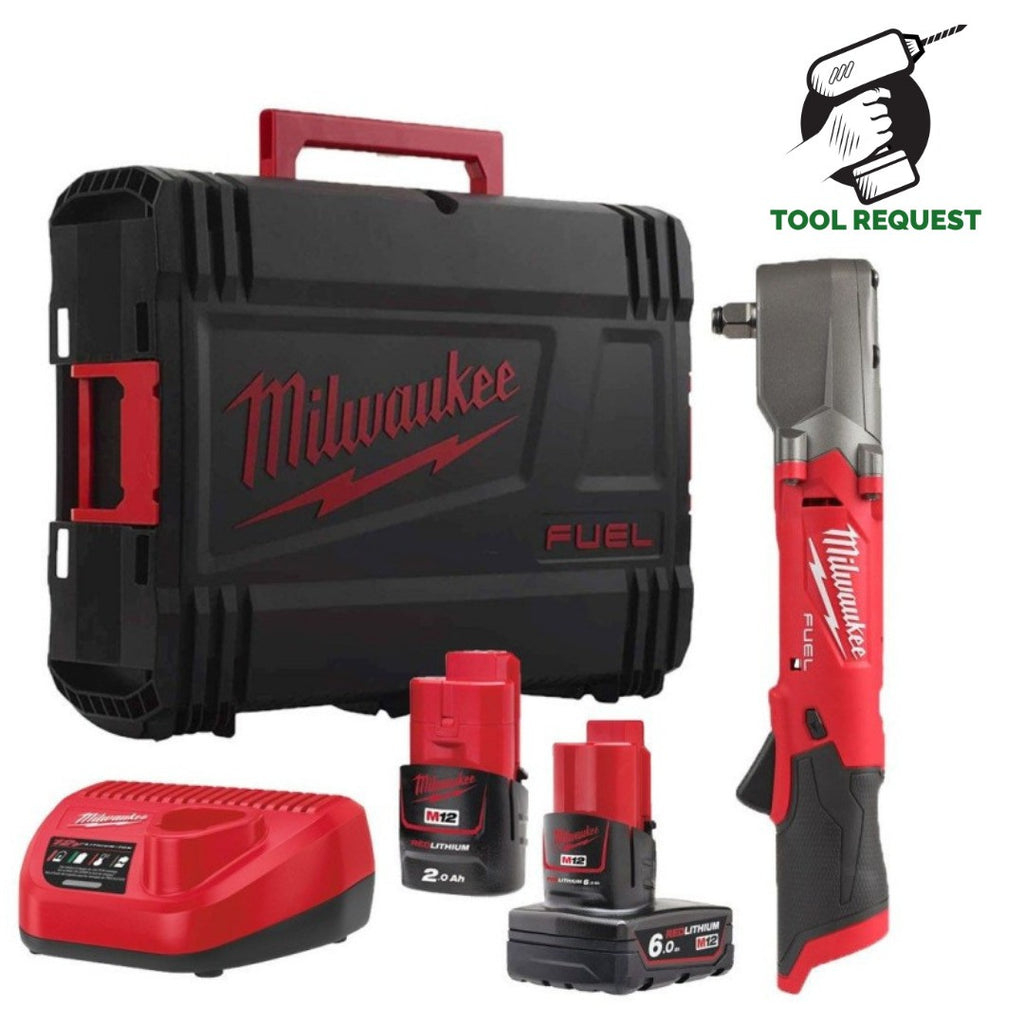 Milwaukee M12FRAIWF38-622X 12V Fuel 3/8" Right Angle Impact Wrench Kit