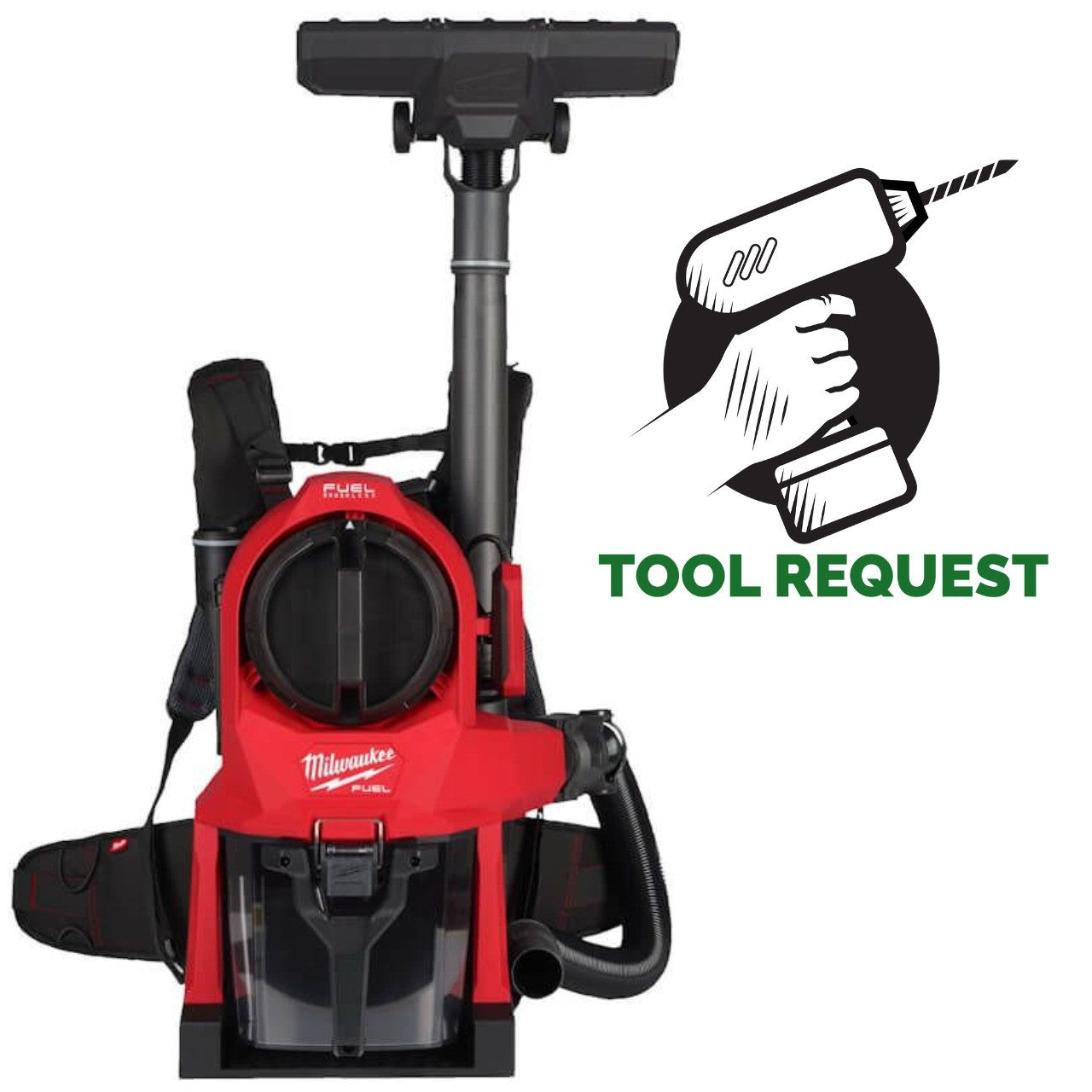 Milwaukee M18FBPV2-0 18v Fuel Backpack Vacuum Naked