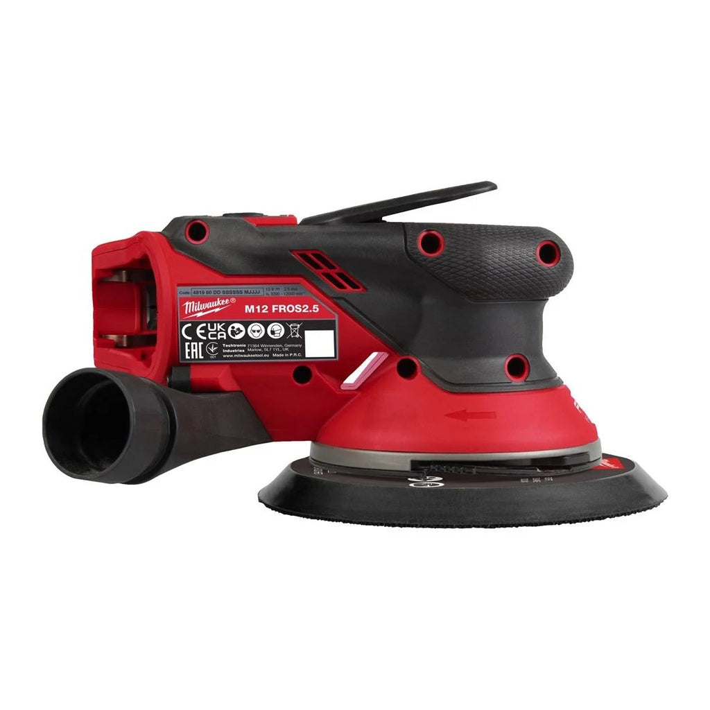 Milwaukee M12FROS2.5-502 12v 150mm Orbital Sander 2x 5.0ah Battery, Charger, Bag