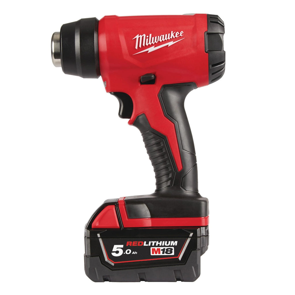 Milwaukee M18BHG-502C 18V Compact Heat Gun Kit (2 x 5.0Ah Batt, Charger, Case)