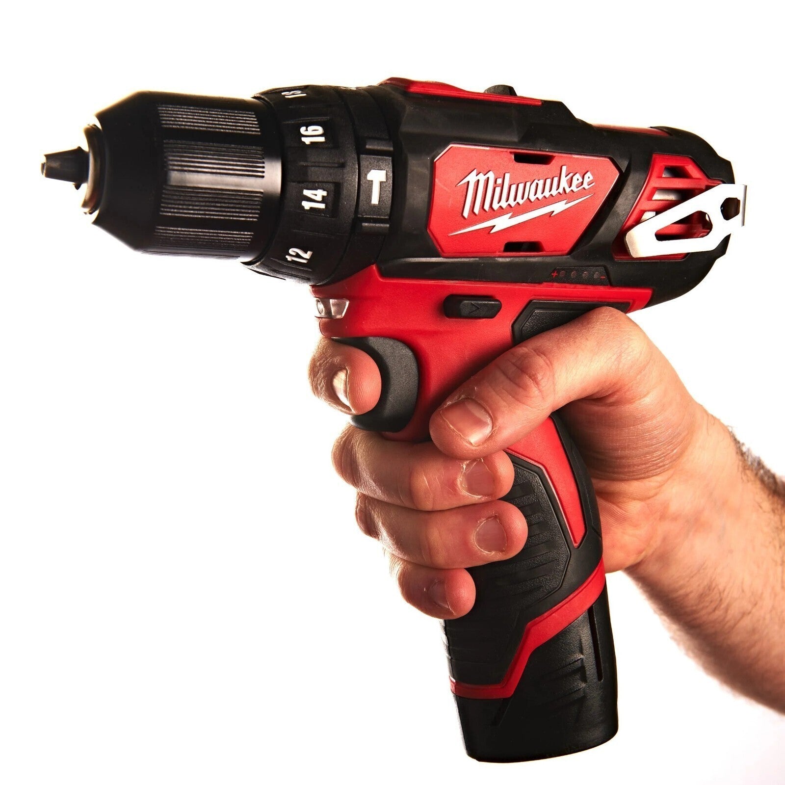 Milwaukee M12BPD-202C 12v Sub Compact Hammer Drill Kit - 2 x 2.0ah Batteries