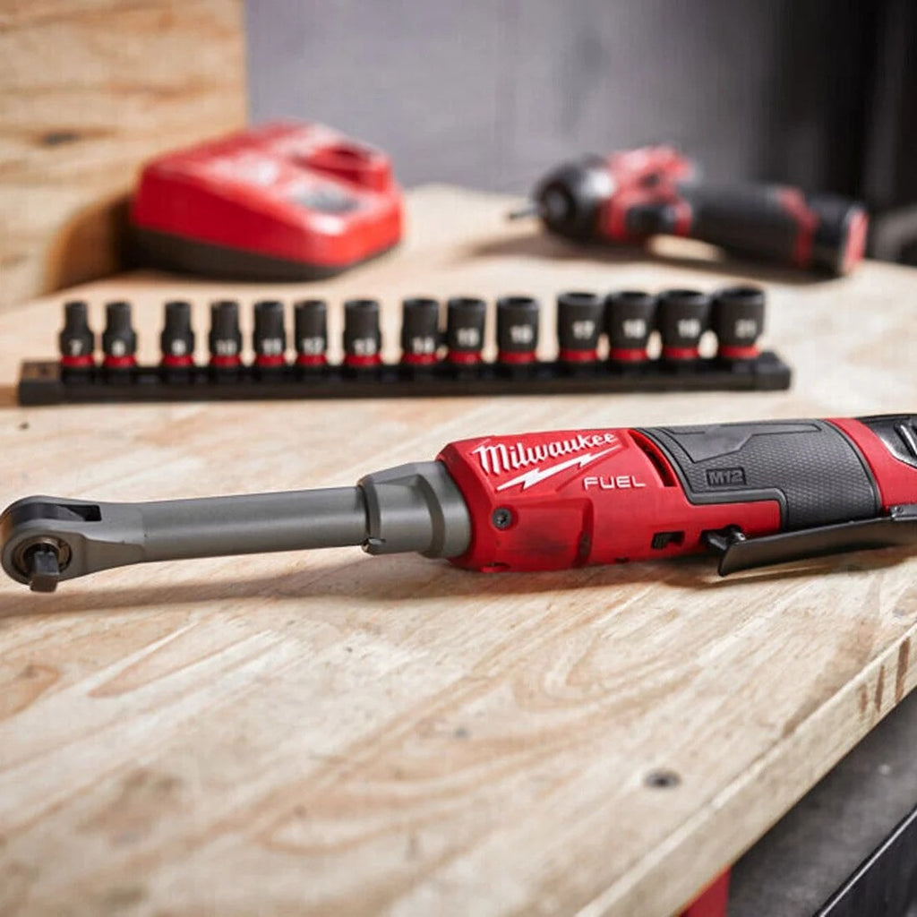 Milwaukee M12FHIR38LR-0 12v Fuel 3/8" Extended Reach High Speed Ratchet Naked