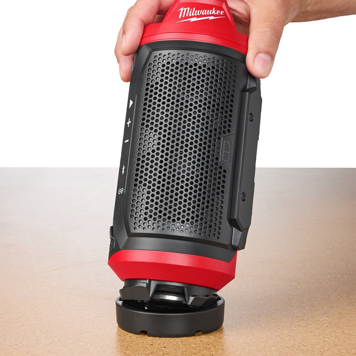 Milwaukee M12SPEJSG2-0 12v Jobsite Speaker & 5.0ah High output Battery