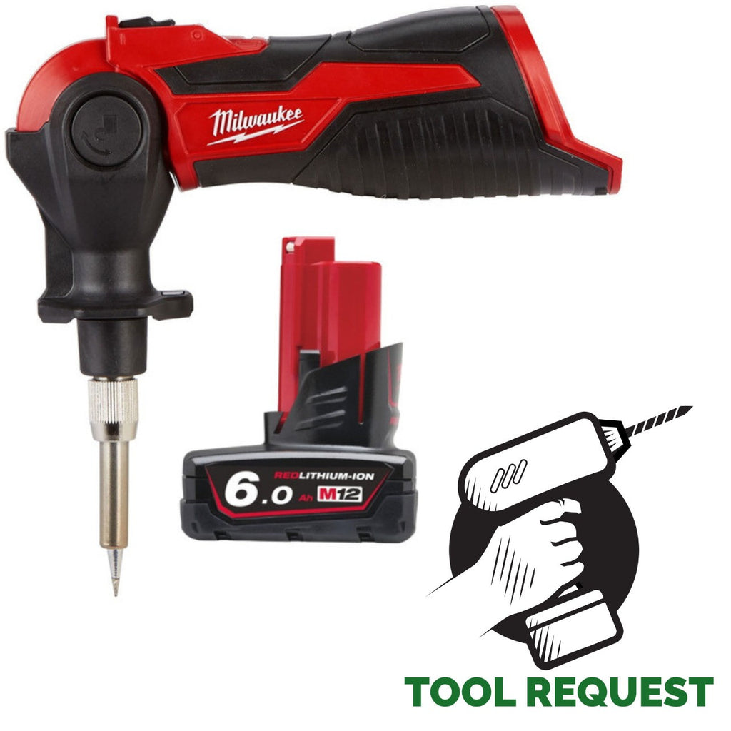 Milwaukee M12SI-0 12V Cordless Soldering Iron (Body Only) & 6.0Ah Battery
