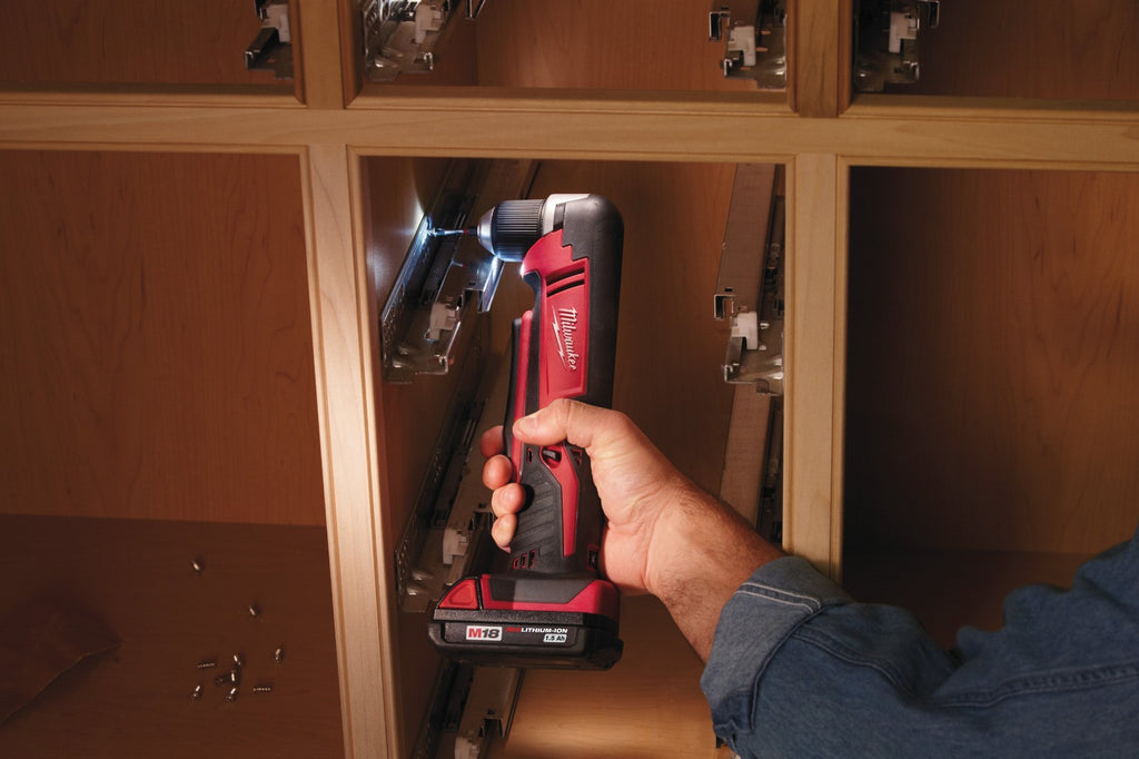 Milwaukee C18RAD-0 18V Right Angle Drill Kit - 2x 5.0ah Batteries, Charger & Bag