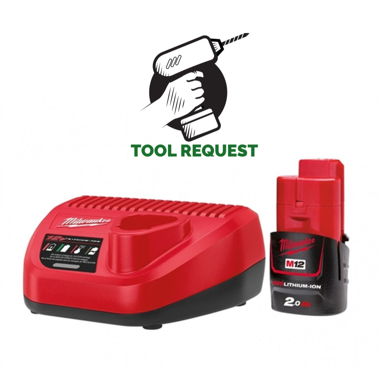 Milwaukee M12NRG201 12V 2.0Ah RedLithium-Ion Energy Kit (1 x Batt & Charger)