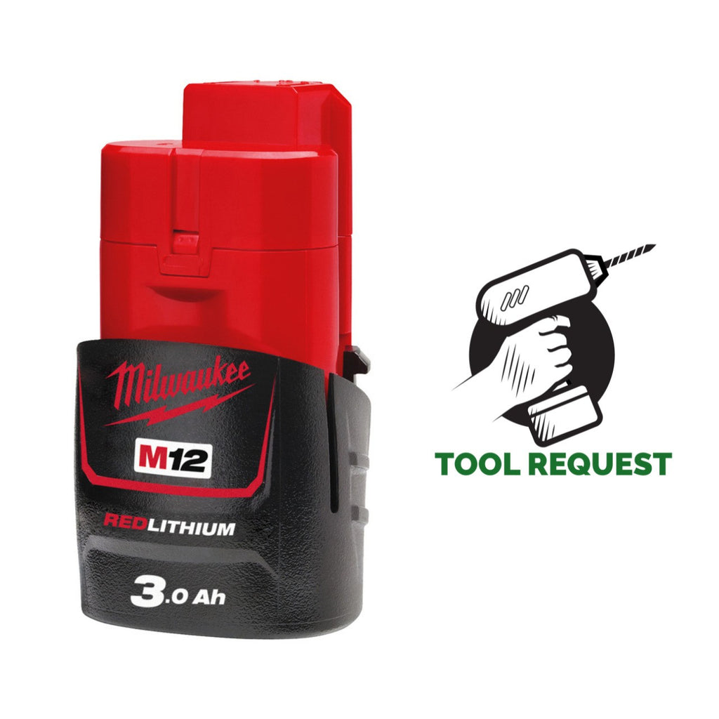 Milwaukee M12B3 12v 3.0ah Battery