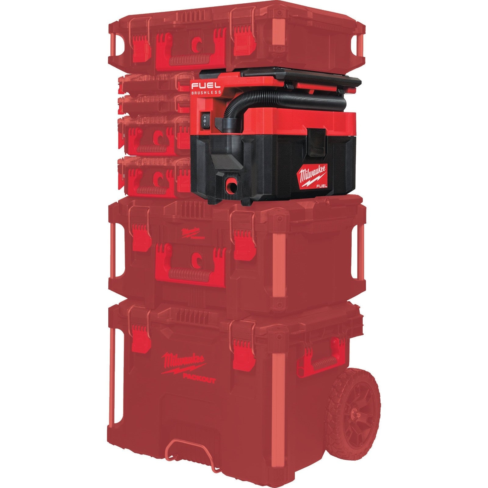 Milwaukee M18FPOVCL-501 Packout 7L Wet & Dry Vacuum Kit, 5.0 Battery & Charger
