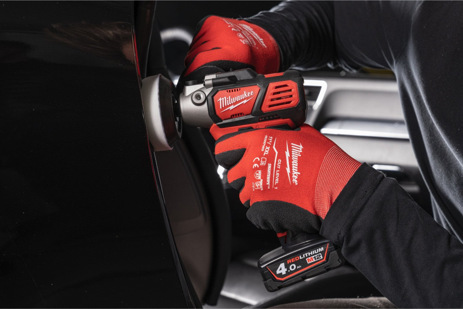 Milwaukee M18FAP180 Polisher & M12BPS Polisher Sander Kit