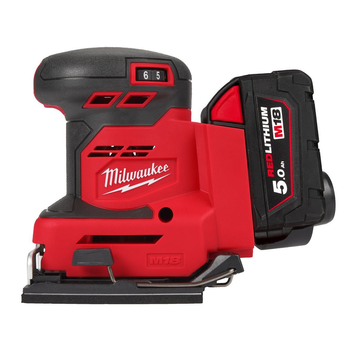Milwaukee M18BQSS-502B 18v 1/4" Sheet Sander Kit - 2 x 5.0ah Batteries