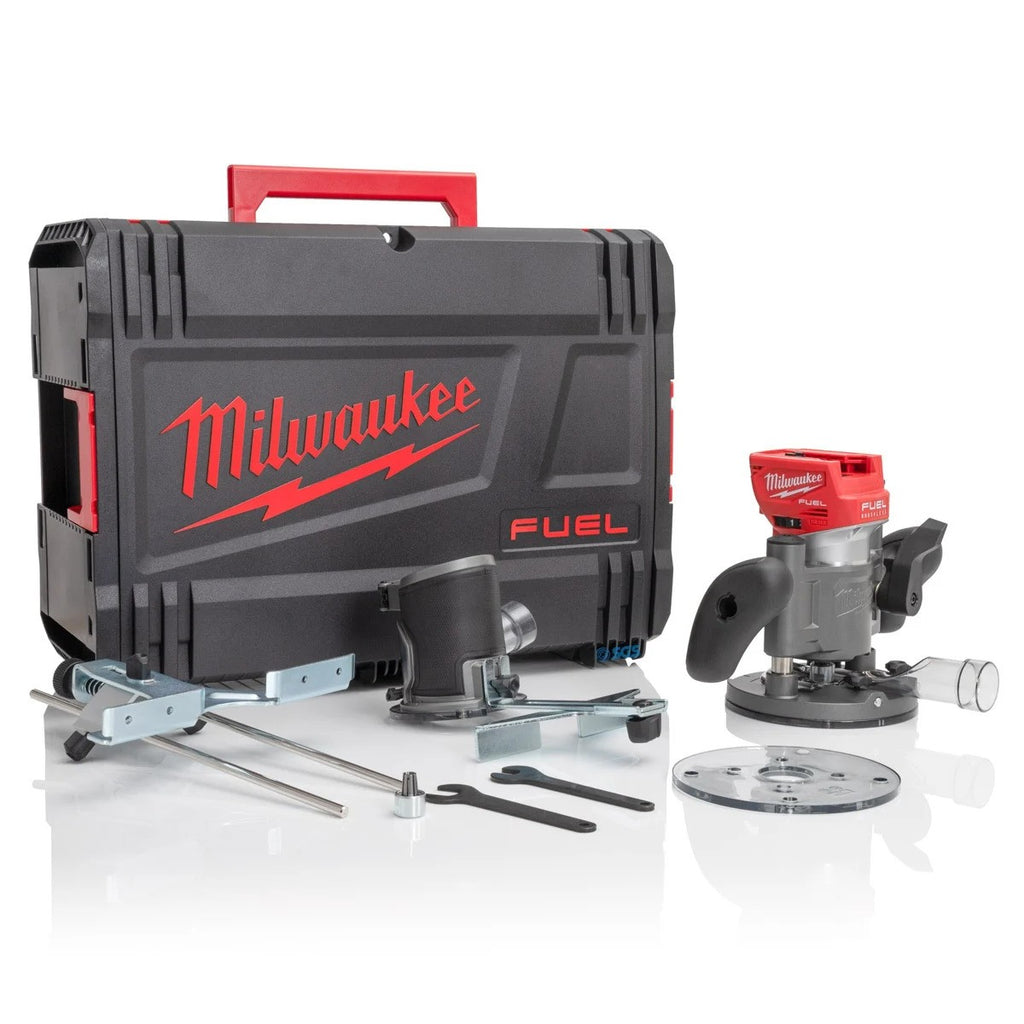 Milwaukee M18FTR-0X 18V Fuel Cordless Trim Router with Accessories Naked & 5.0ah