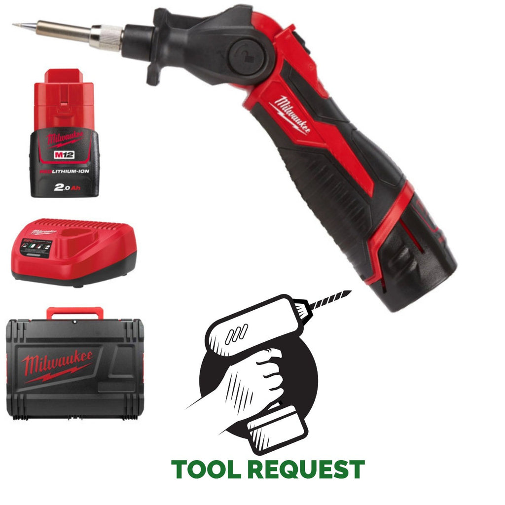 Milwaukee M12SI-201C 12V Cordless Soldering Iron 1 x 2.0Ah Li-ion