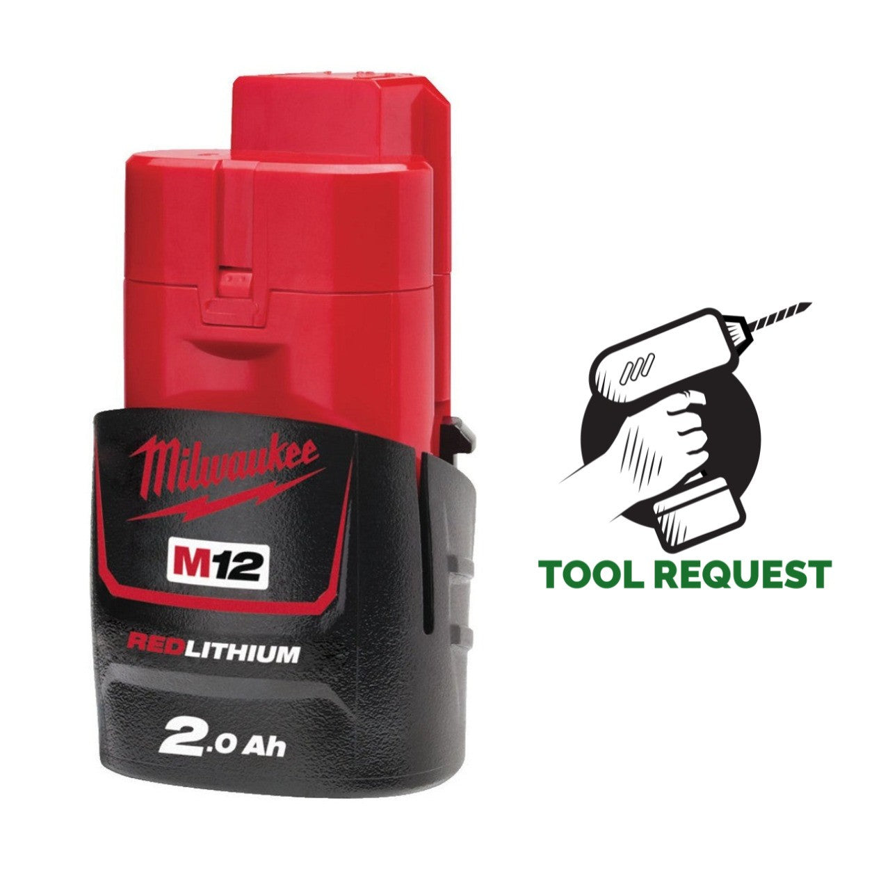 Milwaukee M12B2 12V 2.0Ah RedLithium-Ion Battery