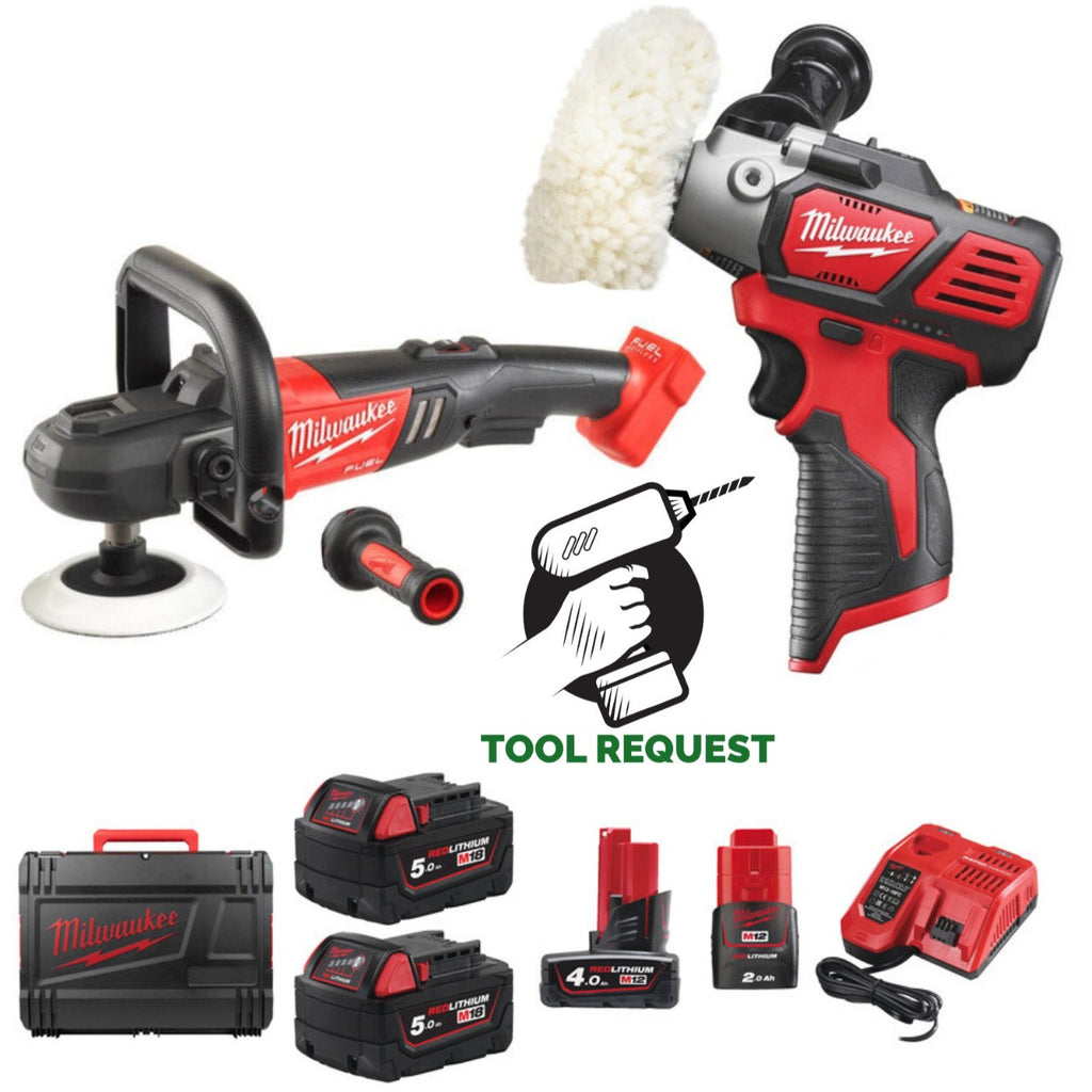 Milwaukee M18FAP180 Polisher & M12BPS Polisher Sander Kit