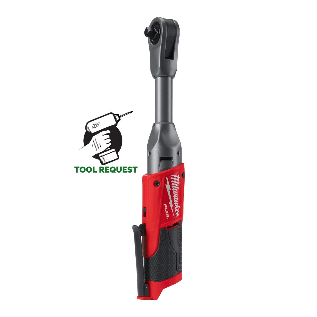 Milwaukee M12FIR38LR-0 12V Long Reach 3/8" Ratchet with 1/4" Adaptor, Body Only