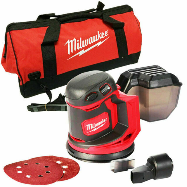 Milwaukee M18BOS125-502B 18V Random Orbit Sander Kit (2 x 5.0Ah, Charger, Bag)
